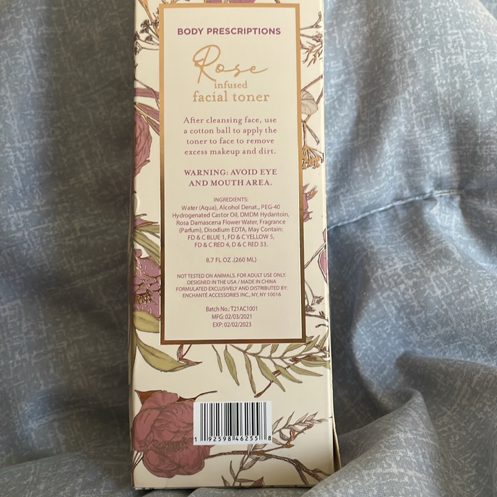 Rose Infused Facial Toner Body Prescriptions 8.7 fl oz - Picture 2 of 2
